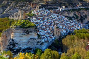 Vista aérea de Alcalá del Júcar.