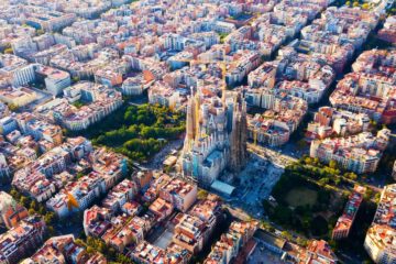 Vista aérea de Barcelona.