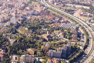Vista aérea de Esplugas de Llobregat.