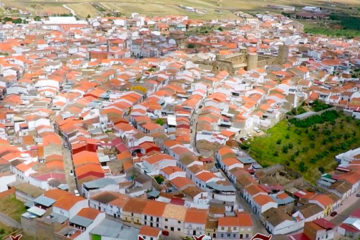 Vista aérea de Zalamea de la Serena.